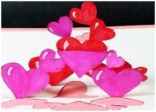 Cách làm thiệp trái tim 3D cho để dịp valentine thêm ý nghĩa