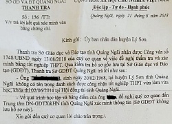 Quảng Ngãi: 5 cán bộ, lãnh đạo ở cùng một xã sử dụng bằng giả