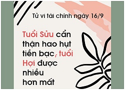 Tử vi hôm nay (16/9) về tài chính 12 con giáp: Tuổi Sửu cẩn thận kẻo hao hụt tiền bạc