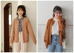 Áo cardigan: Dịp tết này các nàng hãy tranh thủ sắm ngay áo cardigan cổ tròn bà ngoại đang là mốt