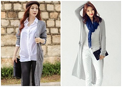 Áo khoác cardigan nữ dáng dài đẹp thời trang Hàn Quốc đông 2018