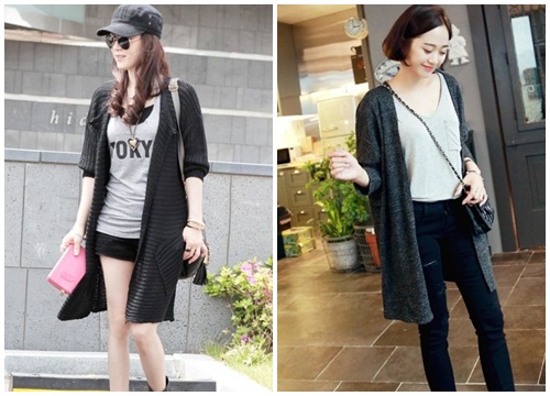 Áo khoác cardigan nữ len đẹp thu đông 2018 duyên dáng ngày lạnh