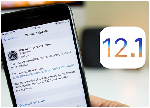 Apple chính thức phát hành bản beta đầu tiên của iOS 12.1, mời bạn cập nhật