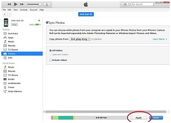 Các bước để chuyển ảnh từ máy tính vào iPhone bằng iTunes