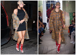 Rihanna mê mẩn đồ họa tiết Vintage của Burberry