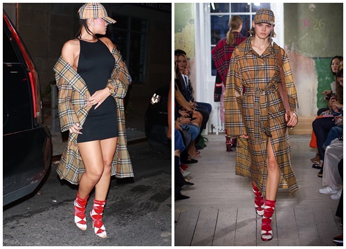 Rihanna mê mẩn đồ họa tiết Vintage của Burberry