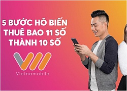 Hướng dẫn chuyển danh bạ 11 số thành 10 số cho thuê bao Vietnamobile