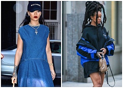 Rihanna biến tấu chân váy denim theo cách không ai ngờ tới