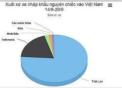 Hơn 3.000 ôtô nhập khẩu về Việt Nam tuần qua