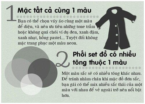 Mặc trang phục đơn sắc như thế nào để không bị nhàm chán?