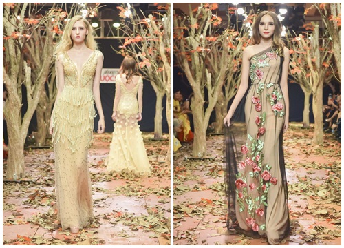 Á hậu Thanh Trang làm vedette trên sàn catwalk ngập lá mùa thu