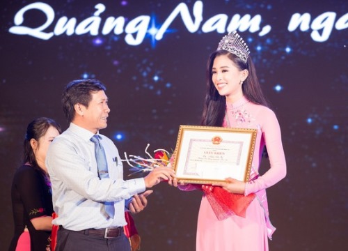 Đăng quang Hoa hậu Việt Nam 2018, Trần Tiểu Vy được UBND tỉnh Quảng Nam tặng giấy khen