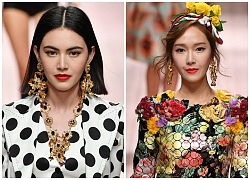 Địch Lệ Nhiệt Ba và Jessica Jung đẹp lộng lẫy trong show diễn của Dolce & Gabbana