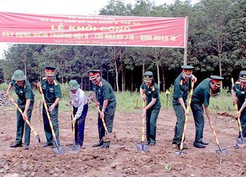 Khởi công xây dựng điểm trường mầm non ở xã biên giới Ia Đal