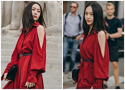 Krystal 'đốt cháy' Tuần lễ thời trang Milan với váy đỏ rực