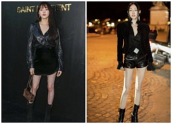 Lee Sung Kyung chân bé xíu, Lindsay 'lép vế' trước Rosie Huntington-Whiteley tại show Saint Laurent