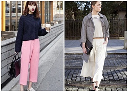 Mix đồ với quần culottes cho mùa đông này