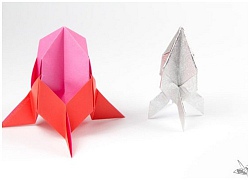 Cách gấp tên lửa vũ trụ kiểu Origami cực đơn giản