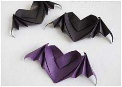 Cách gấp trái tim Origami có đôi cánh dơi