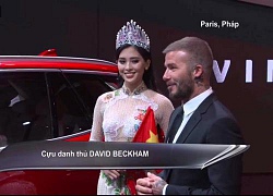 Hoa hậu Trần Tiểu Vy nói tiếng Anh "dở tệ" khi giao lưu cùng David Beckham