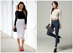 Mix đồ đa phong cách với crop top