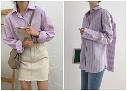 Tưởng sến mà lại xinh bất ngờ, sơ mi màu tím lavender dễ trở thành chiếc áo "hot" nhất mùa xuân này mà bạn nên để mắt tới