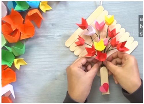 Cách làm hoa Tulip bằng giấy origami tuyệt đẹp