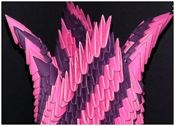 Gấp lọ hoa bằng giấy Origami 3D tuyệt đẹp