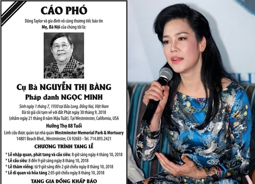 Mẹ chồng ca sĩ Thu Phương qua đời, sao Việt đồng lòng chia buồn