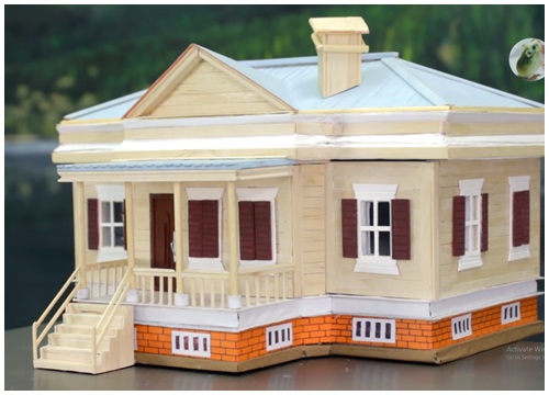 Cách Làm Nhà Cấp 4 Bằng Que Kem Gỗ Handmade Tuyệt Đẹp - Sáng Tạo - Việt  Giải Trí
