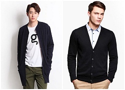 Cách mix độc đáo áo khoác cardigan nam Hàn Quốc cho các chàng