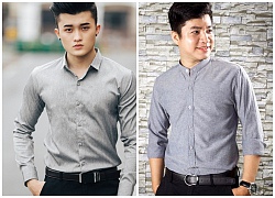 Những mẫu áo sơ mi nam màu xám tro đẹp nhất 2018