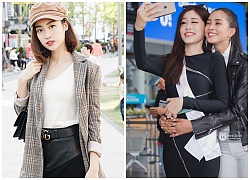 Cả Hà Tăng và Đỗ Mỹ Linh đều diện blazer kẻ, riêng một mình HH Tiểu Vy chọn trench coat khởi động street style mùa thu