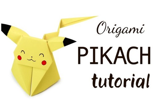 Cách gấp Pikachu giấy phong cách Origami cực đáng yêu