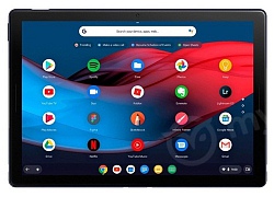Hình ảnh rõ ràng của máy tính bảng Google chạy Chrome OS, có bàn phím tháo rời, USB-C, bút stylus