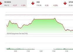 Phiên chiều 8/10: Lao dốc, VN-Index xuống mức đáy của ngày