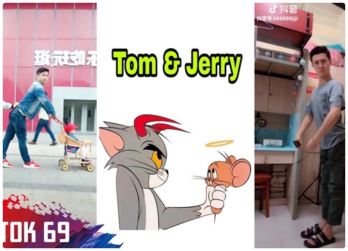 Trào lưu mới, bắt trước dáng đi bá đạo của tom và jerry siêu hài hước