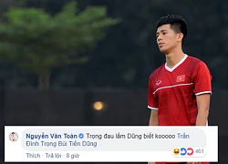 Văn Toàn "dìm" Đình Trọng trong ngày vui của Tiến Dũng