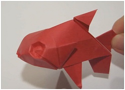 Cách gấp con cá theo nghệ thuật xếp giấy Origami