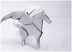 Cách gấp ngựa trắng có đôi cánh Origami