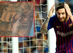 Messi ký lên hình xăm khổng lồ ở lưng fan cuồng