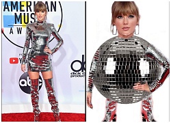 Nếu để gọi tên bộ trang phục của Taylor Swift tham dự AMA 2018 thì đó hẳn phải là "quả cầu disco"