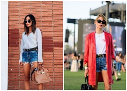 Những cách mặc short jeans đẹp ngày thu