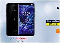 Nokia 5.1 Plus lên kệ: Giá 4.79 triệu, PMH 300K, bảo hành 18 tháng