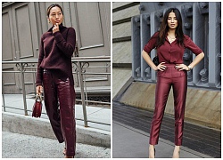 Bí quyết phối màu đẹp với trang phục đỏ Burgundy huyền bí