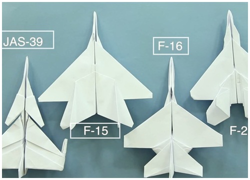 Cách gấp máy bay giấy F22 Origami