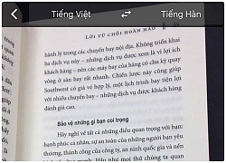 Google dịch: cập nhật tiếng việt vào tính năng dịch qua camera