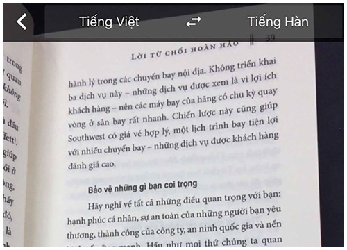 Google dịch: cập nhật tiếng việt vào tính năng dịch qua camera