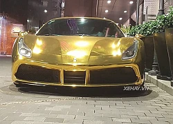 Ferrari 488 GTB của đại gia Tiền Giang đổi biển và khoác dàn áo "dát vàng" vô cùng nổi bật