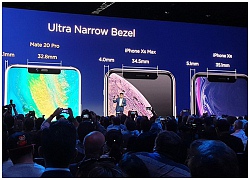 Huawei đem iPhone Xs Max và iPhone XR ra so sánh, để chứng minh Mate 20 Pro là smartphone có viền bezel mỏng nhất